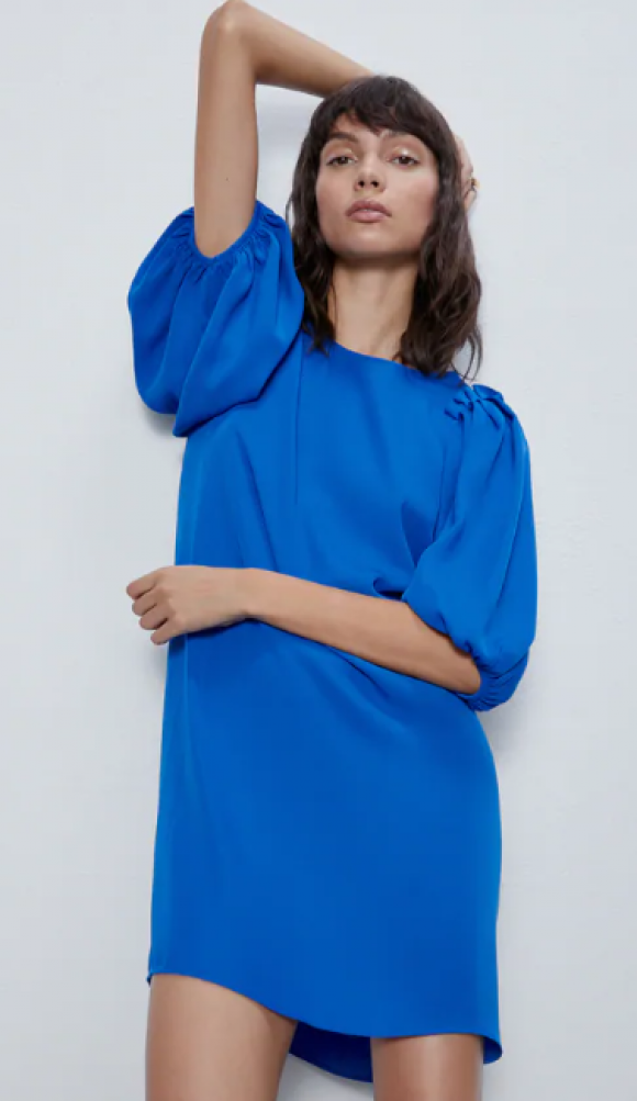 Vestido azul de Zara