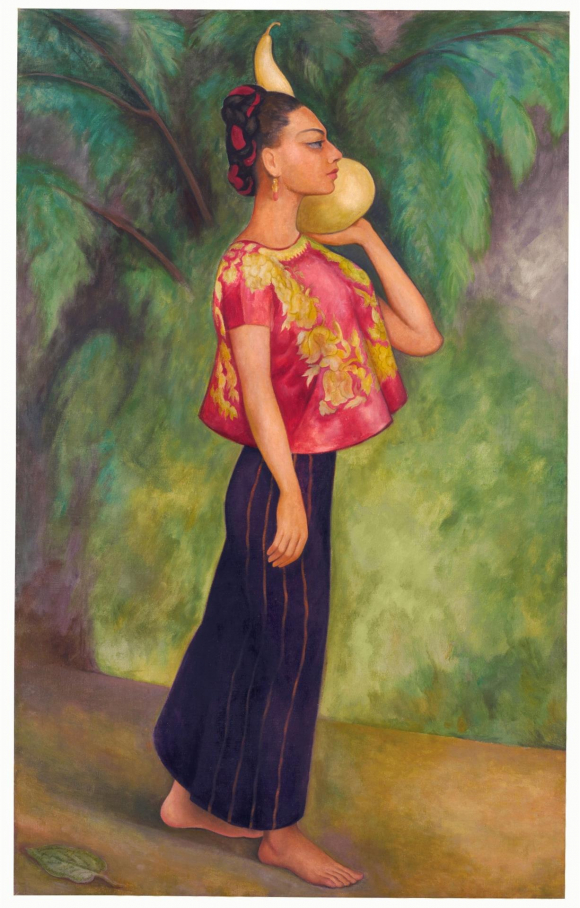 Reproducción fotográfica divulgada por la casa de subastas Sotheby's donde se muestra la obra "Retrato de Columba Domínguez de Fernández" del mexicano Diego Rivera