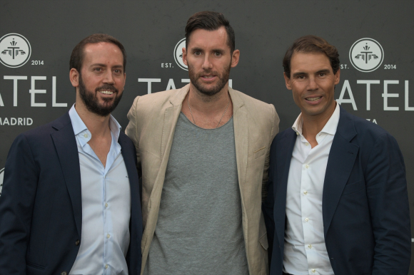 Manuel Campos Guallar, Rudy Fernández y Rafa Nadal asiste a la presentación de la nueva sede del restaurante Tatel en Beverly Hills