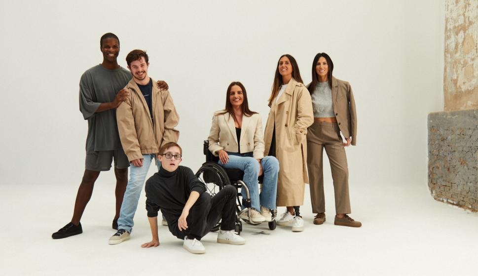 Imagen promocional de Timpers, con modelos con y sin discapacidad.