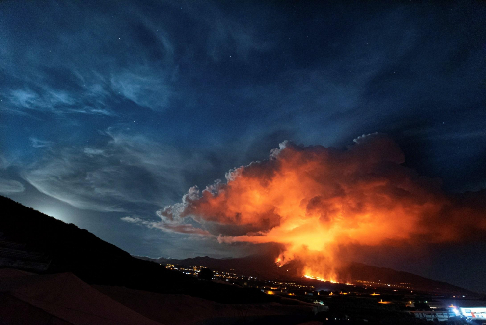 Vista del volcán de Cumbre Vieja en la isla canaria de La Palma, entro en erupción el 19 de septiembre de 2021.