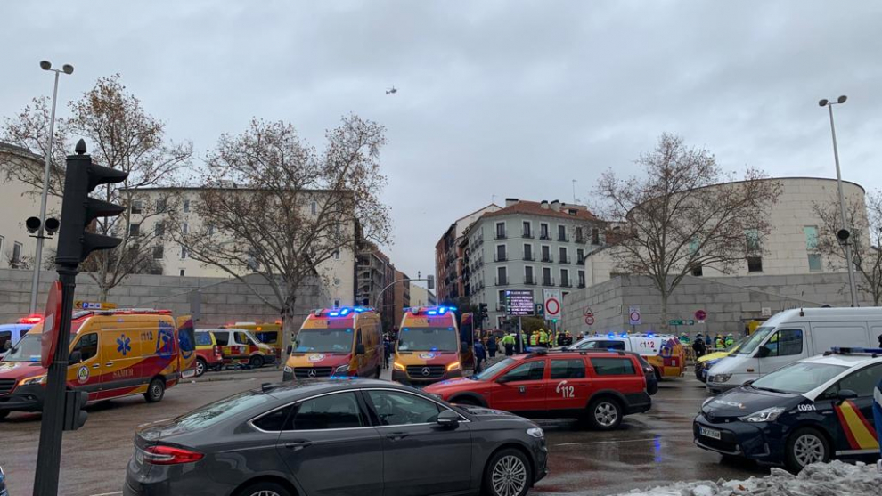 Las imágenes de la explosión en un edificio de la calle de Toledo, en Madrid.