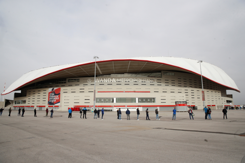 El estadio Wanda Metropolitano abre sus puertas para vacunar a varios colectivos de la Comunidad de Madrid.