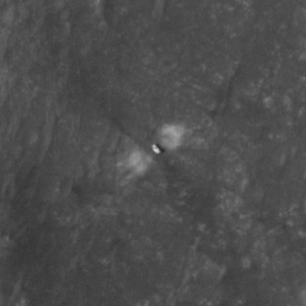 Una fotografía facilitada por la NASA muestra el rover Perseverance de la NASA en la superficie de Marte, tomada desde el Mars Reconnaissance Orbiter (MRO).