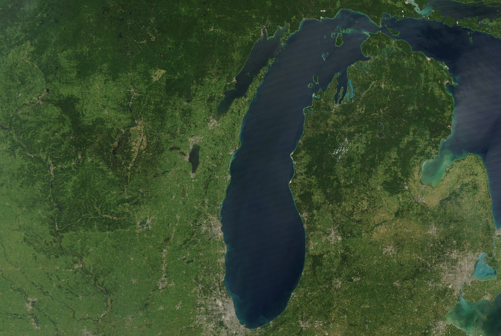 Está rodeado por los estados de Indiana, Illinois, Wisconsin y Míchigan.