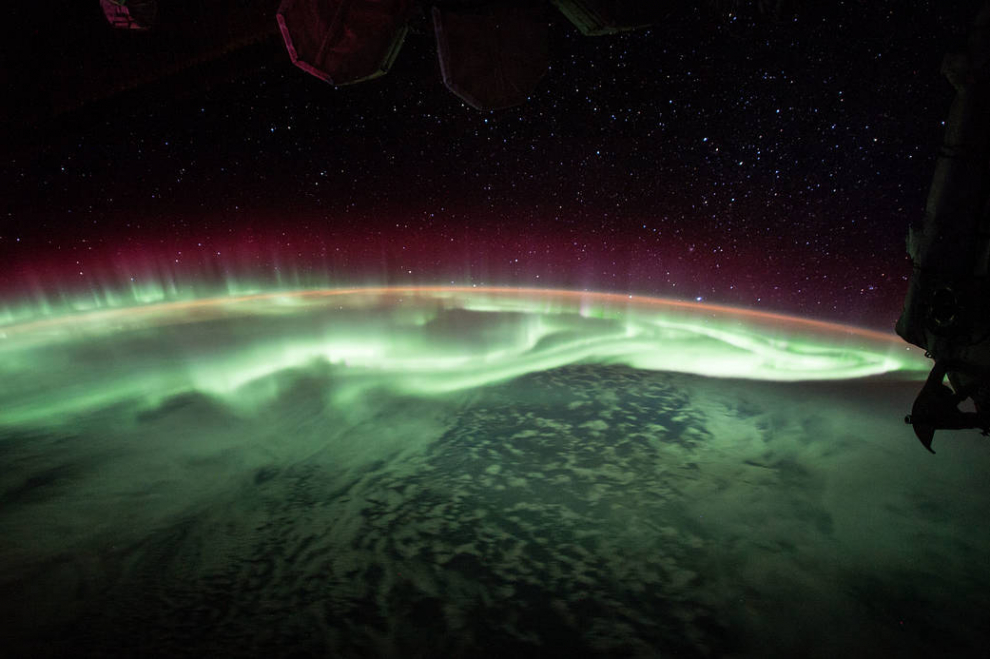 Jack Fischer, astronauta de la Expedición 52, tomó esta fotografía de una aurora boreal desde la Estación Espacial Internacional.