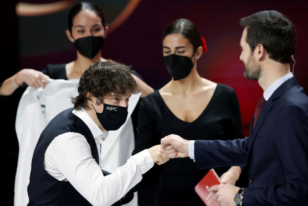 El chef Jordi Cruz recibido la tercera estrella Michelin, durante la gala Guía Michelin España y Portugal 2022.