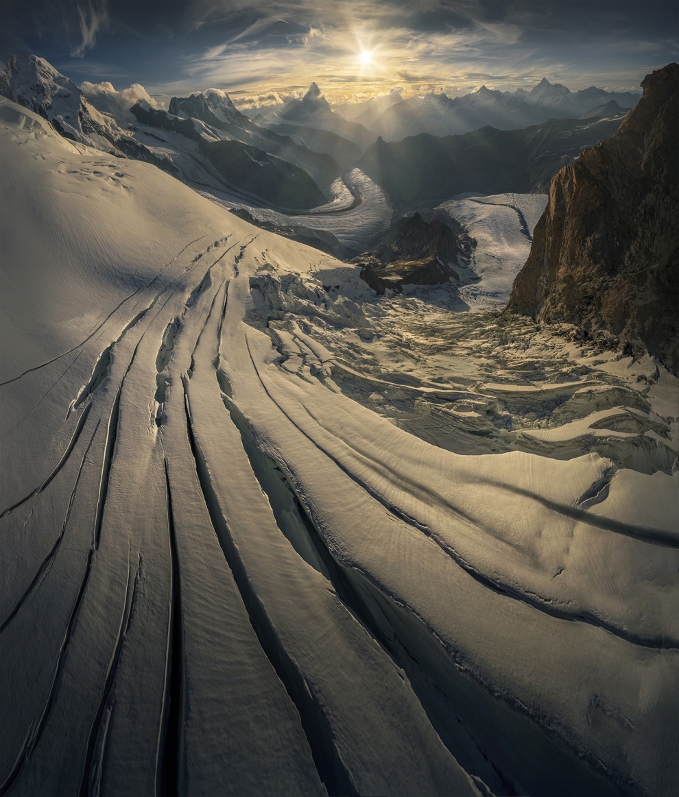 Glaciar Monte Rosa, Suiza.