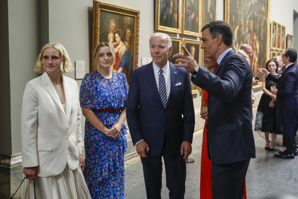 El presidente de Estados Unidos, Joe Biden, ha acudido acompañado de dos de sus nietas.