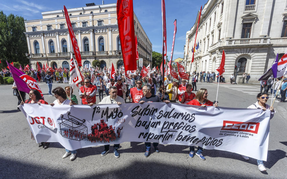 Manifestación del Primero de Mayo, Día del Trabajador en Burgos