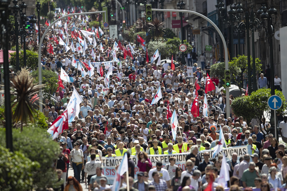 Manifestación del Primero de Mayo, Día del Trabajador en Vigo