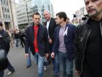 Navalni duró unos minutos en la manifestación