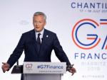 El ministro de finanzas francés, Bruno Le Maire, al final de la Cumbre de Finanzas del G7 en Chantilly, Francia, el 18 de julio de 2019. /EFE / EPA / IAN LANGSDON