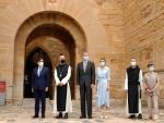 Reyes España visita monasterio Poblet