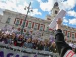 Manifestación de jóvenes contra la violencia machista en la Puerta del Sol