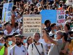Madrid colón Manifestación mascarillas