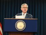 El presidente de la Fed, Jerome Powell, en la rueda de prensa extraordinaria celebrada el 3 de marzo de 2020 en Washington.
