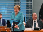 La canciller de Alemania, Angela Merkel, en una reunión de su Gobierno
