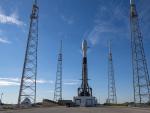 El cohete de SpaceX, preparado desde la zona de lanzamiento de Cabo Cañaveral