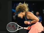 La tenista japonesa Naomi Osaka celebra un punto en la final del Open de Australia