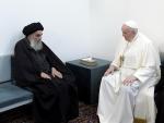 El Papa Francisco, durante su visita a Irak y en la reunión con el gran ayatolá