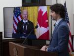 El presidente de Canadá, Justin Trudeau, y el presidente de Estados Unidos, Joe Biden