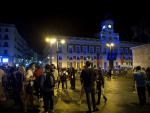 Ambiente en la Puerta del Sol de Madrid tras el fin del estado de alarma