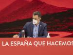 El presidente del Gobierno, Pedro Sánchez durante la Comisión Ejecutiva Federal del PSOE