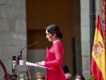 Isabel Díaz Ayuso interviene en el acto de toma de posesión como presidenta de la Comunidad de Madrid.