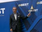 Jabier Basagoiti, presidente de Inbest, en el toque de campana de su salida al MAB INBEST