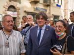 El expresidente de la Generalitat Carles Puigdemont acude al festival Adifolk