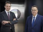 El CEO de Enagás, Gonzalo Aizpiri, junto a su presidente, Antonio Llardén