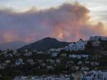 El incendio forestal declarado este miércoles en Pujerra (Málaga)
