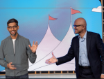 Sundai Pichai, CEO de Alphabet, y Satya Nadella, de Microsoft.