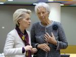 La presidenta de la Comisión Europea, úrsula von der Leyen, y la del BCE, Christine Lagarde