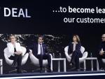 La CEO de Vodafone, Margherita della Valle; el presidente de Telefónica, José María Álvarez-Pallete; la CEO de Orange, Christel Heydemann, y el CEO Deutsche Telecom, Tim Höttges