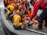 Uno de los botes rescatados en el mar Egeo