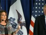 Sarah Palin ofrece su apoyo a Donald Trump para llegar a la Casa Blanca