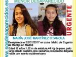 Aparece en "perfecto estado" la niña de 12 años desaparecida desde el miércoles en Carabanchel