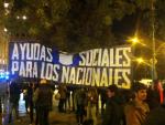 Medio centenar de miembros de Hogar Social se concentran en Madrid y anuncian otra okupación tras el desalojo de hoy