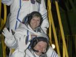Una estadounidense, un francés y un ruso, camino de la ISS
