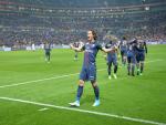 Cavani celebra su gol en la final de la Copa de la Liga