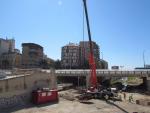 Las obras del metro en el puente de Tetuán se centrarán la próxima semana en la extracción de la cimentación