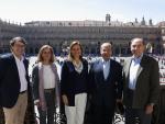 El alcalde de Salamanca recibe al expresidente de México Felipe Calderón y al presidente de Iberdrola