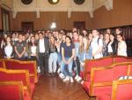 Estudiantes franceses de intercambio con alumnado del IES Virgen del Carmen de Jaén visitan la Diputación