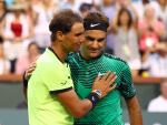 Rafael Nadal y Roger Federer en uno de sus enfrentamientos.
