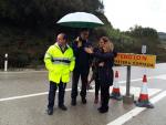 La presidenta de la Diputación visita carreteras del Campo de Gibraltar afectadas por el temporal