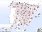 Lluvias en el oeste de Galicia y fuerte viento en el noroeste peninsular