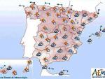 Intervalos de viento fuerte en el litoral gallego, Girona y Baleares