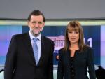 Rajoy y Gloria Lomana antes de la entrevista.